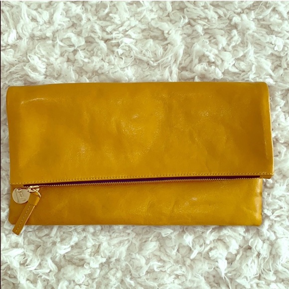 Clare V Handbags - Clare V Leather Fold Over Clutch